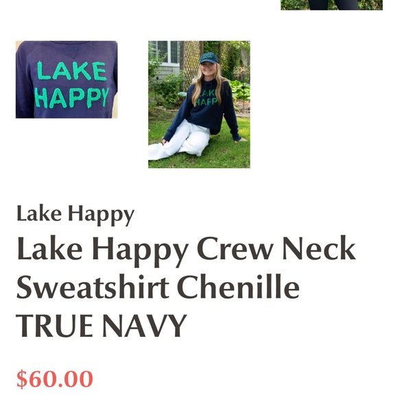 LAKE HAPPY Crewneck Sweatshirt - Picture 2 of 16